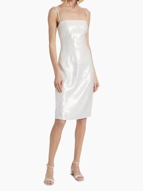 Theory sequin white dress